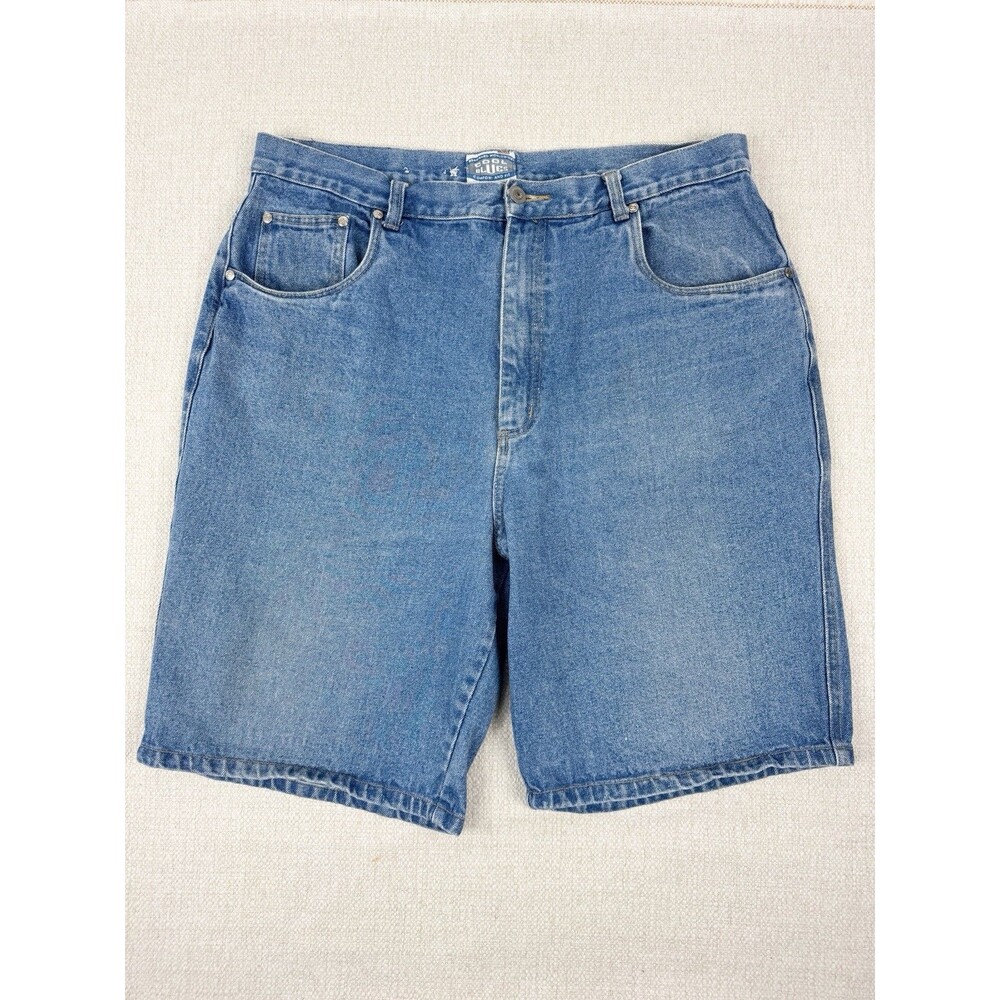 Cool Blues Jean Shorts Mens Size 38 Blue Denim Y2K Vintage